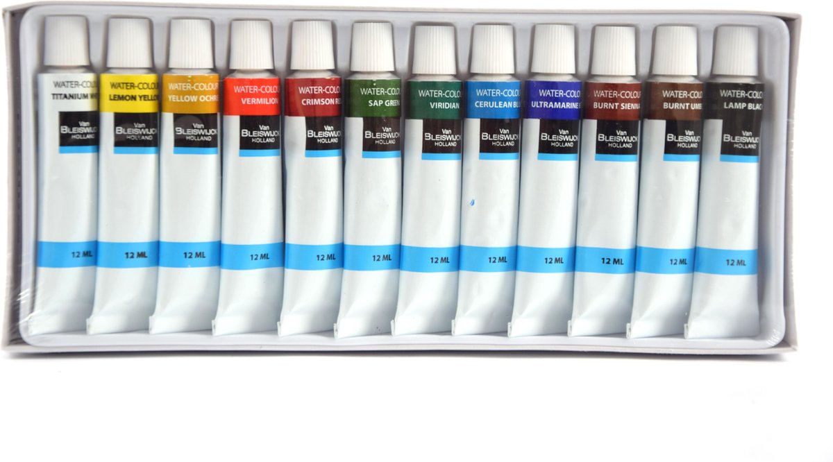 Acrylverf set 12tubes 12 ml - sterk gepigmenteerd op waterbasis | acrylverf voor acrylschilderkunst | acrylverf voor stenen | Gifvrij | Waterverfkleuren